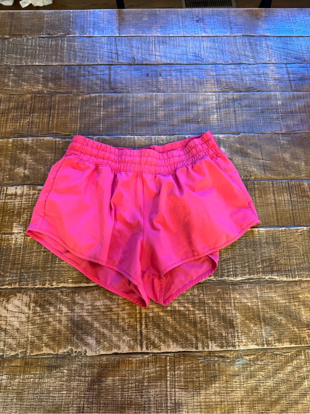 Women’s Hot Pink Athletic Shorts with Elastic Waistband